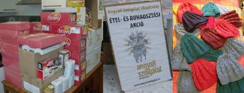 Angyali Szolgálat Alapítvány étel- és ruhaosztási akció március